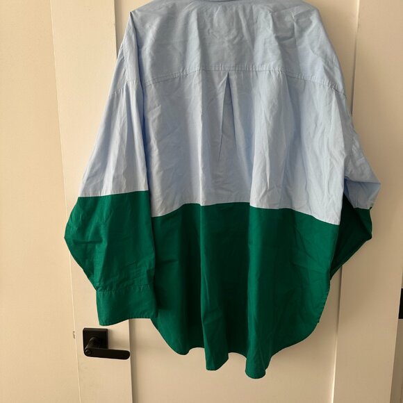 Anthropologie | Maeve Bennet Buttondown Shirt: Colorblock Edition | 3X - Picture 4 of 8